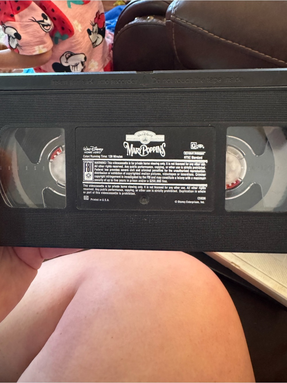 Walt Disney Mary Poppins Vintage VHS Tape - Black